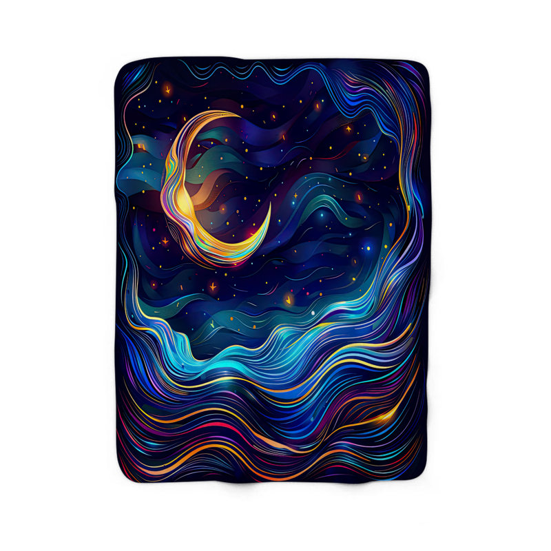 Astral Magic Symphony - couverture sherpa de qualité supérieure 1 pièce, Lit simple