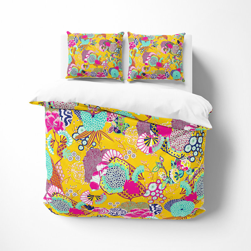 Ensemble de housse de couette et insert 5 pièces en microfibre multicolore, Housse de couette grand + 4 pièces supplémentair