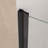 Shower Door  - Matte Black Aluminum Frame Material, Half Frame,1/4"(6Mm) Tempered Glass Explosion Proof Film-122071493