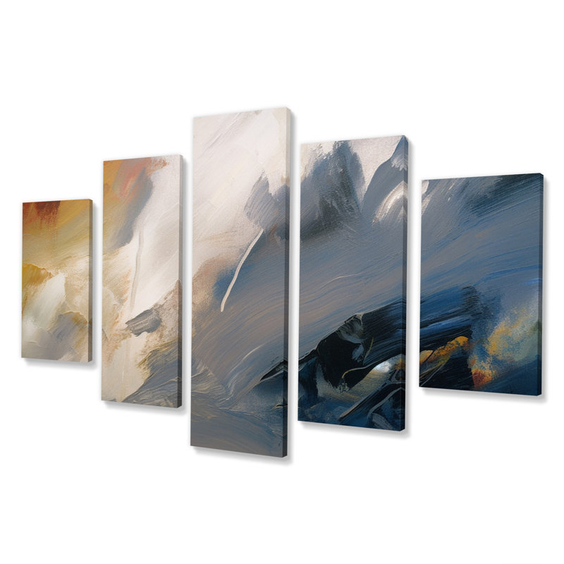 Réconfortant, impression sur toile - 5 panneaux abstraits