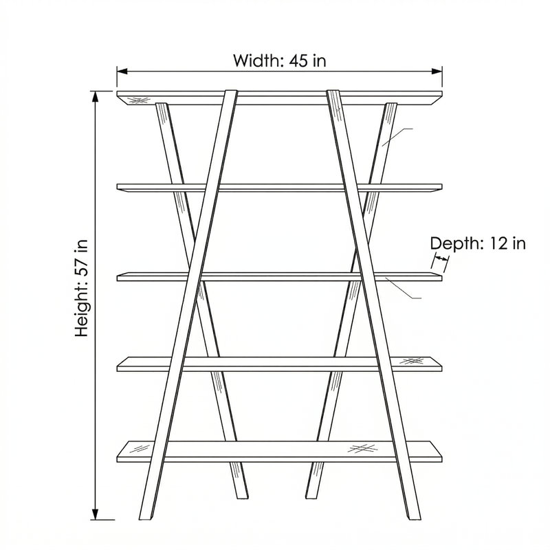 Evandale Etagere Bathroom Bookcase