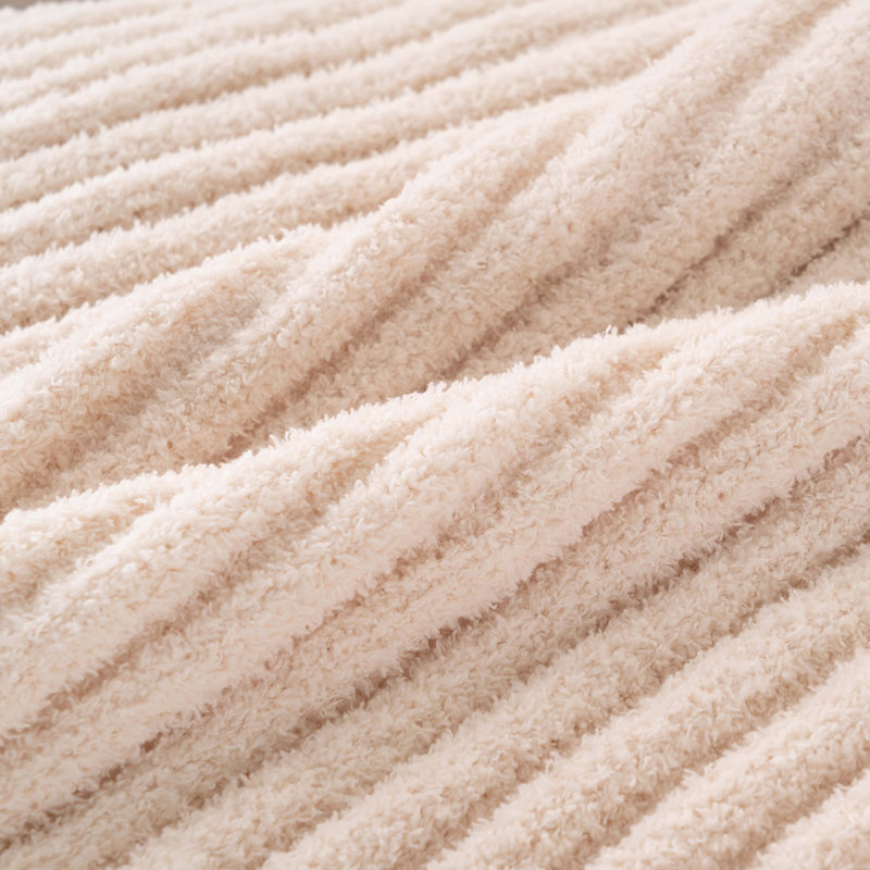 Couverture décorative légère et confortable pour canapé, 50 po x 60 po, Crème