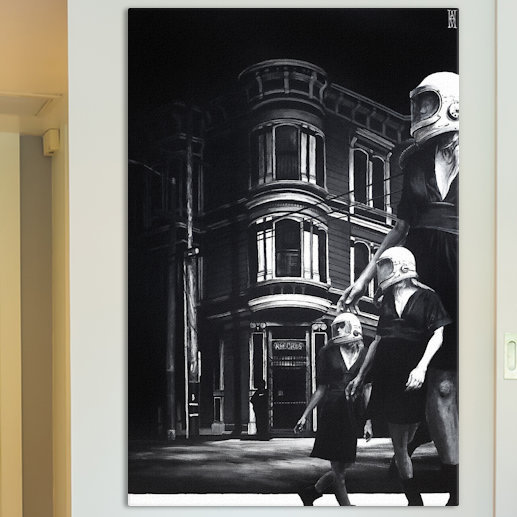 « this way is is », impression sur toile tendue, H 26 po x l 18 po x P 1,5 po, Pas de tapis, Toile tendue