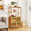 116cm H x 60cm W Bamboo / Rattan Book Cabinet Bookcase