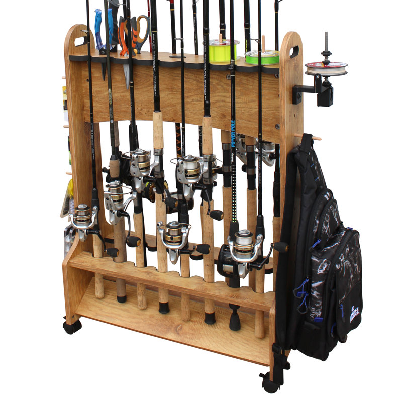 Étagère de rangement double 16 roulettes American Cherry