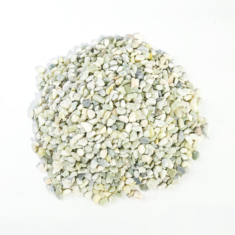 24 LBS de couleur mélangée River Rock - Petit gravier pour aménagement paysager, jardin et aquarium, Vert
