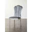 Chaise de salle à manger à sièges cannelés à finition cannelée argentée et gris clair-1975251702-1975251705