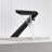 Single Hole Bathroom Sink Faucet Designer Waterfall Faucet with Angled Body and Side Handle-129753336