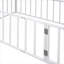 Cadre de lit simple pour chambre d'enfant, cadre de lit en métal blanc éclatant avec clôture de sécurité et porte qui s'ouvre