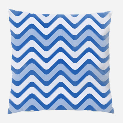 Coussin de jeté ondulations
