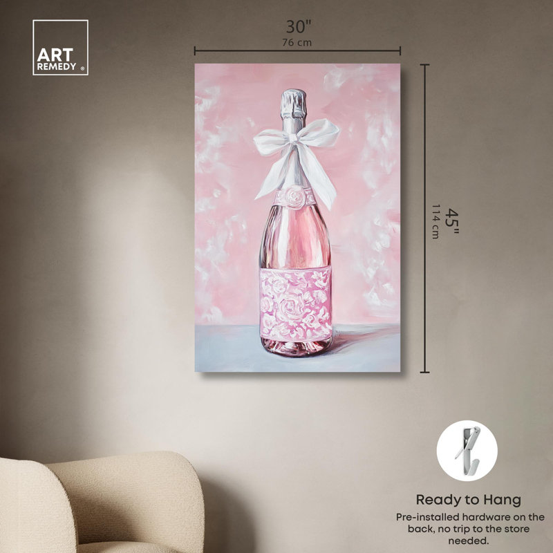 Soft Rose Champagne, reproduction de mode sur toile par , H 45 po x l 30 po, Toile tendue