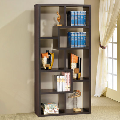 8-shelf Geometric Bookcase