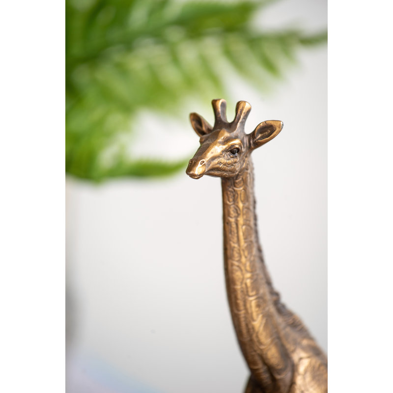 Giraffe Statuette, Animal Statue Decor, 15.9" H x 2.8" W x 8.3" D