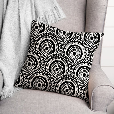 Polka Dots Outdoor Reversible Throw Pillow