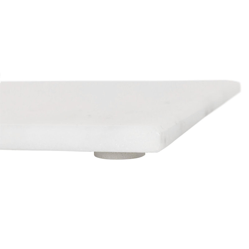 Argon Tableware Stone Marble Rectangle Placemat, White