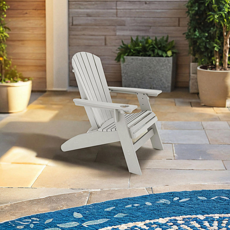 Ensemble de conversation Adirondack pour 3 personnes Kavia Ocean View, Bleu sarcelle rivage du Golfe