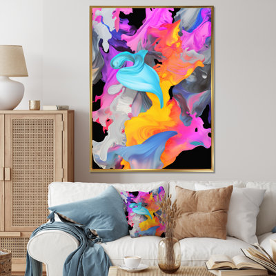 "Peinture rose et bleue Fusion II"
