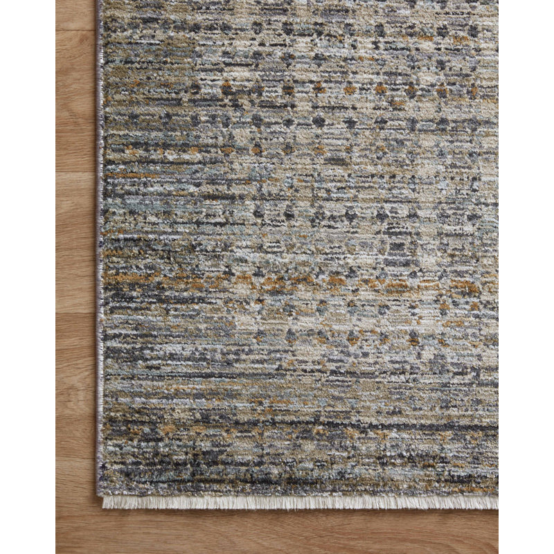 Machine Woven Polyester Area Rug in Gray, Rectangle 3'6" x 5'6"