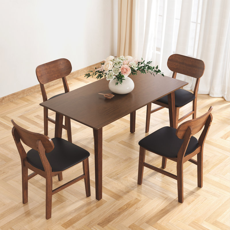 Rea 5- Piece Dining Set, Brown