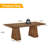 63" Light Brown Modern Farmhouse Dining Table, Rectangular Kitchen Dinner Table for Dining Room, Large Kitchen Table for 4-6 People-1933355831