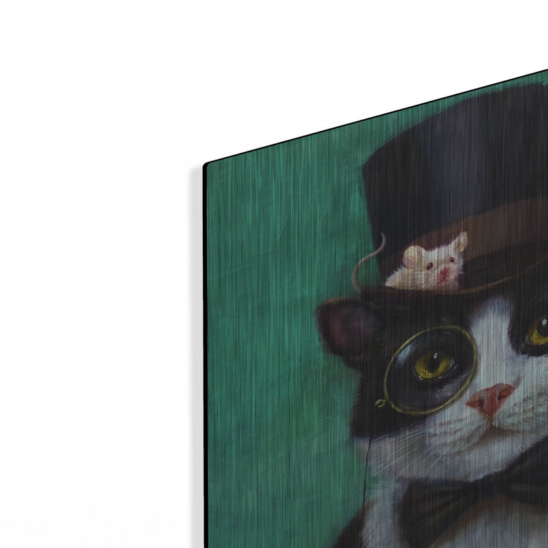 «Tuxedo Cat» par Lucia Heffernan, H 12 po x l 12 po
