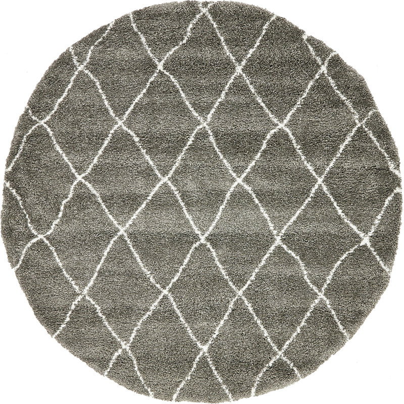 Reardon Geometric Indoor Rug, Round 8'