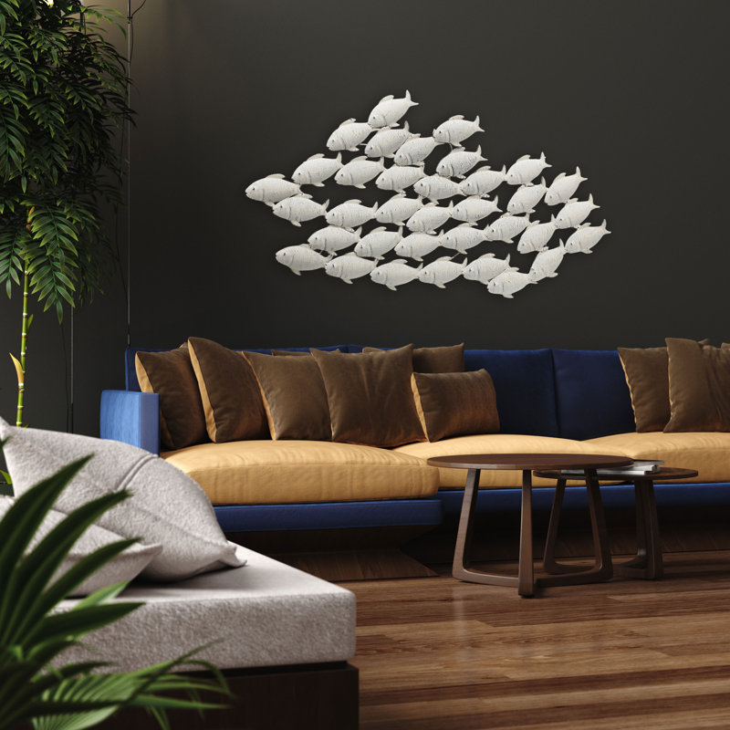 Décoration murale bord de mer école de poisson Maggio, 38 pouces
