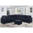 Sectional Sofa, Dark Blue-1701157504
