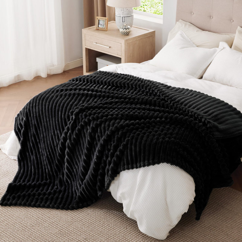 Bedsure Fitted Sheet Deep - Bed Sheets Extra Deep Pocket made of Soft Brushed Microfiber for Bed, Black, 240cm x 220cm