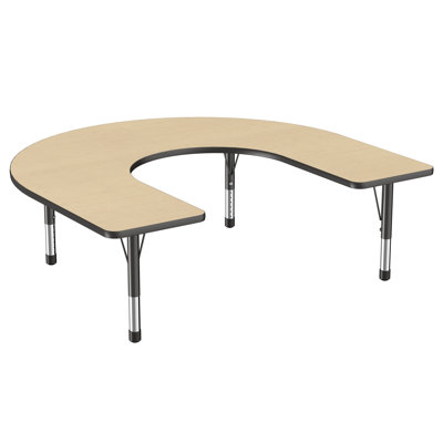 60" x 66" Horseshoe T-Mold Activity Table with Adjustable Legs