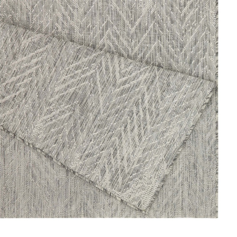 Sunshine Silver Indoor/Outdoor Area Rug, Rectangle 5'3" x 7'3