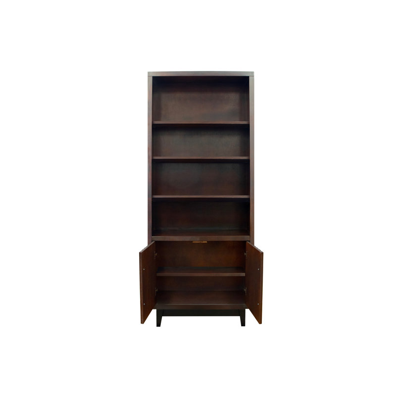 Bibliothèque Radier 78 po de hauteur, aucun assemblage requis, finition bois de rose, Cerisier