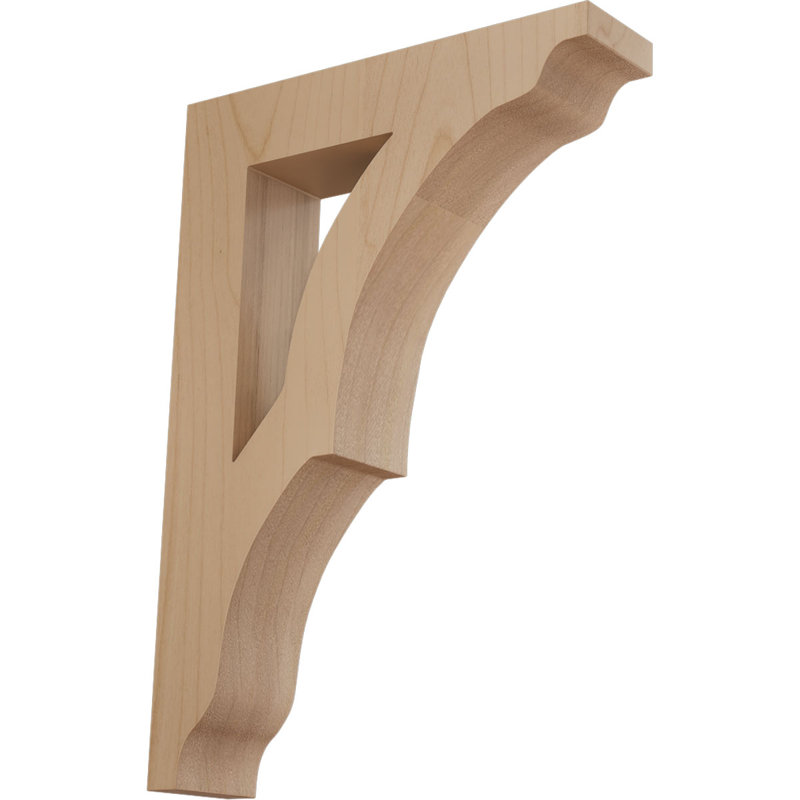 Medium Alder Wood Corbel Bracket, 10.5" Height