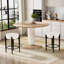 Ensemble de 2 chaises de cuisine Mid-Century modernes de 23,6 po sans dossier avec rembourrage blanc et base en métal robuste-2009823358