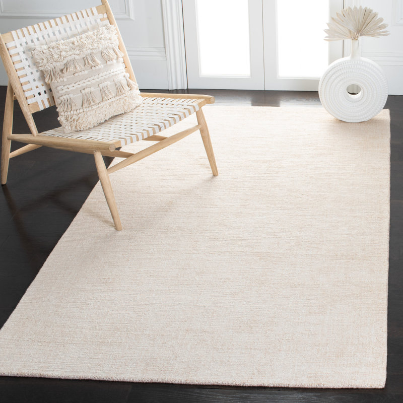 Brandall Natural Fiber Hand Loomed Jute/Cotton Rug in Light Pink, Rectangle 8' x 10'