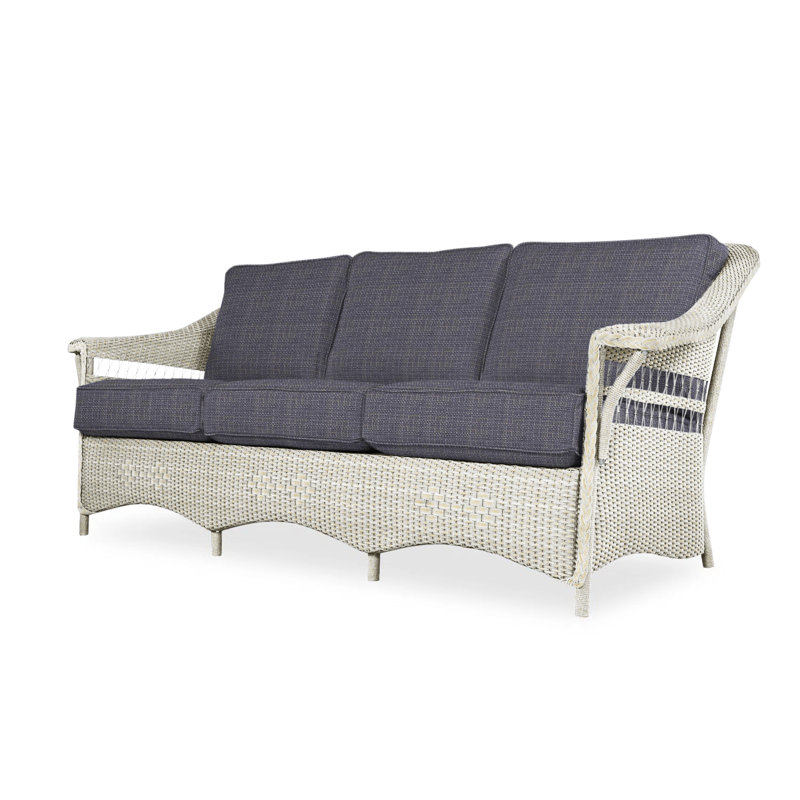 Nantucket Outdoor 3 - Seat Patio Sofa, Beach Navy, Hickory