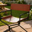 Chaise de camping pliante en cuir 21 pouces 21 pouces-130721577