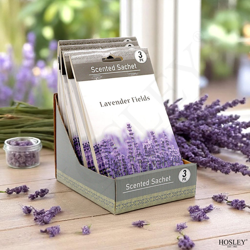 Ensemble de 12 sachets parfumés Hosley Lavender Fields
