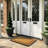 Heavy-Duty Natural Coir & Rubber Door Mat with Plain Border — Thick, Dirt-Trapping, Non-Slip Outdoor Entry Mat-1509389485