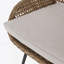 Tabouret de bar 29,25 po en osier et fer à dossier bas brun clair avec ensemble beige (ensemble de 2)