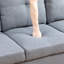 Canapé et chaise longue en lin gris 103,5 po Larelle-453872967-473293628