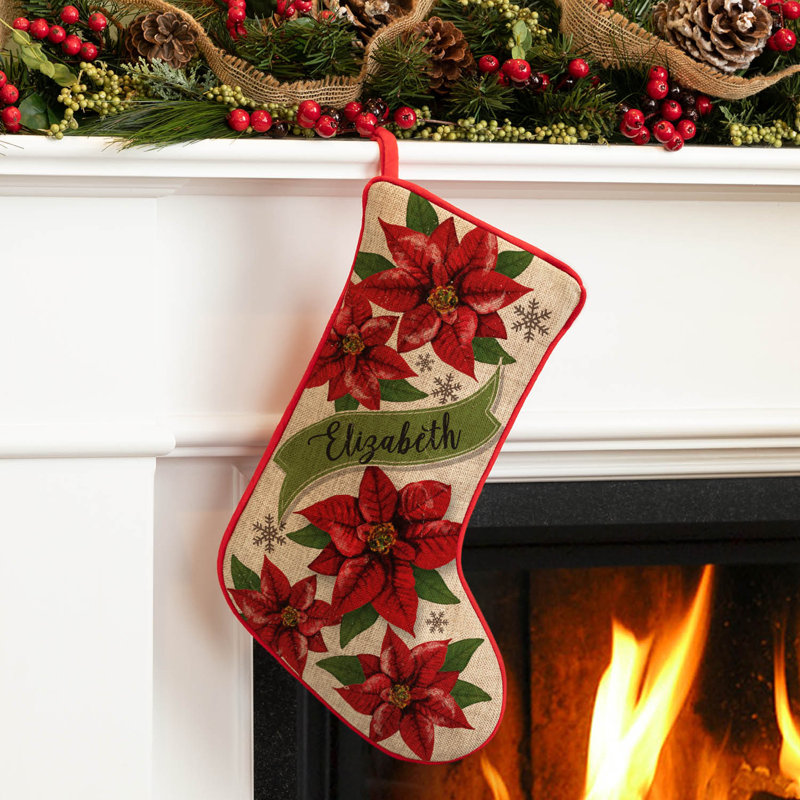 Bas de poinsettia personnalisé, Oui