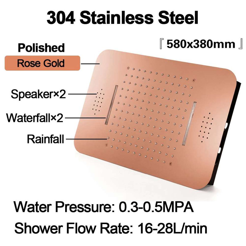 Robinet de douche thermostatique encastré télécommandé avec valve brute Marsala