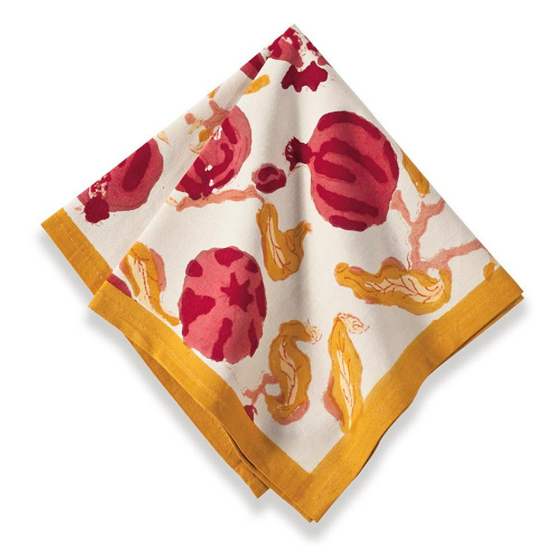 Pomegranate 100% Cotton Square Napkins