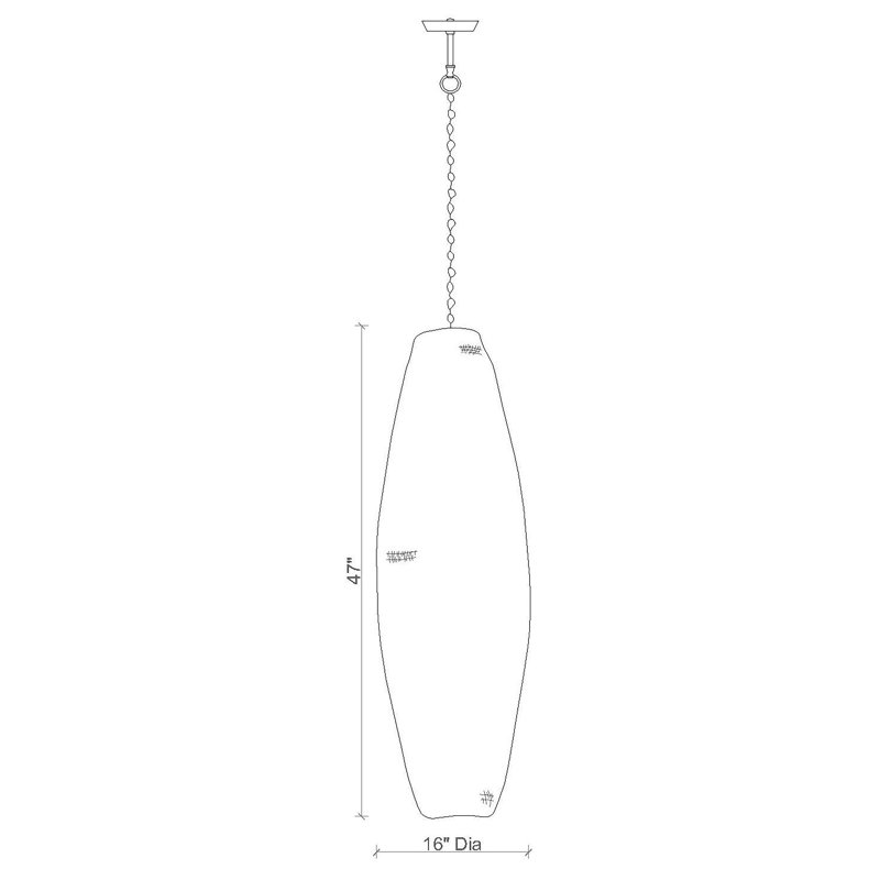 Extra Large Leather Pod Pendant Light