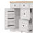 51.2"Modern Sideboard Buffet With Power Outlet, 5 Drawers & 2 Doors, Kitchen Storage Cabinet-1687309218