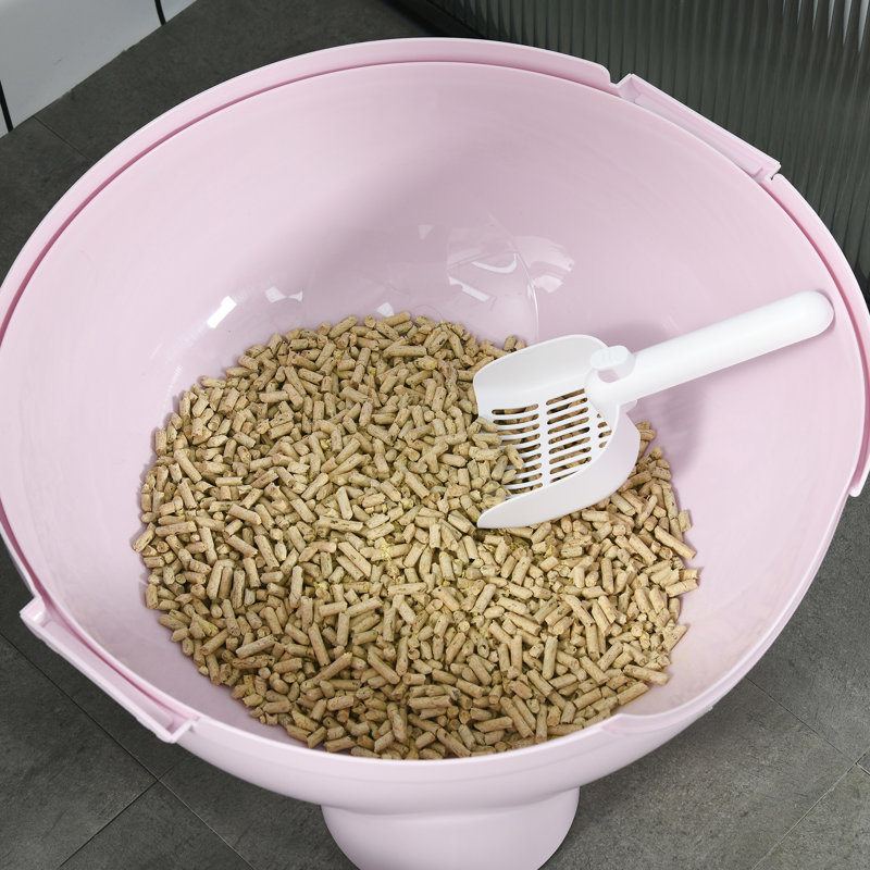 Litière pour chat, grande taille, avec capuchon avec couvercle, pédale de sable qui fuit, odeur, rose, 20,39 po x 20 po 19 po, taille incluse, l 19 po