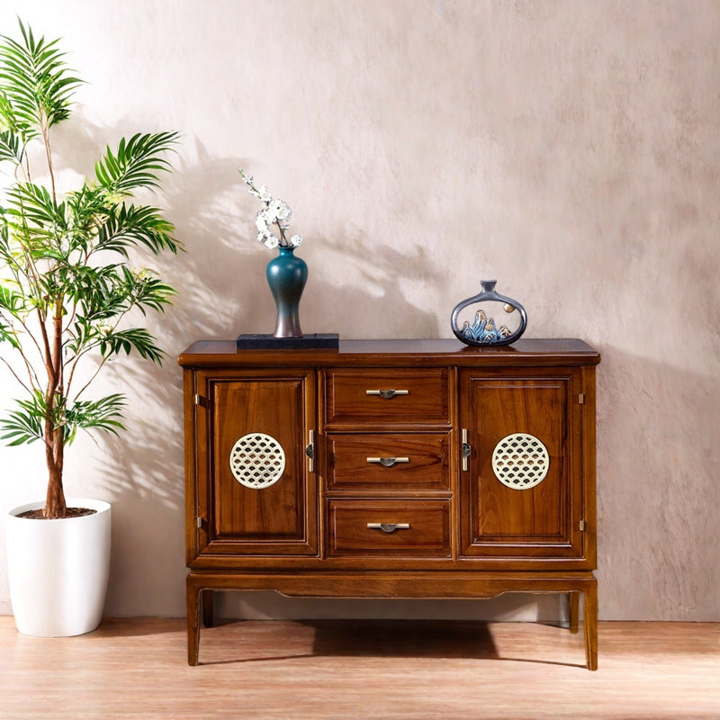 Solid Camphor Wood Entryway Cabinet