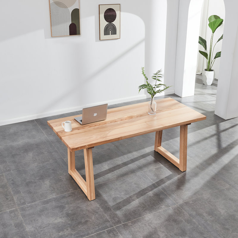 Table de salle à manger de cuisine en bois de frêne de 6 à 6 personnes 6 pi
