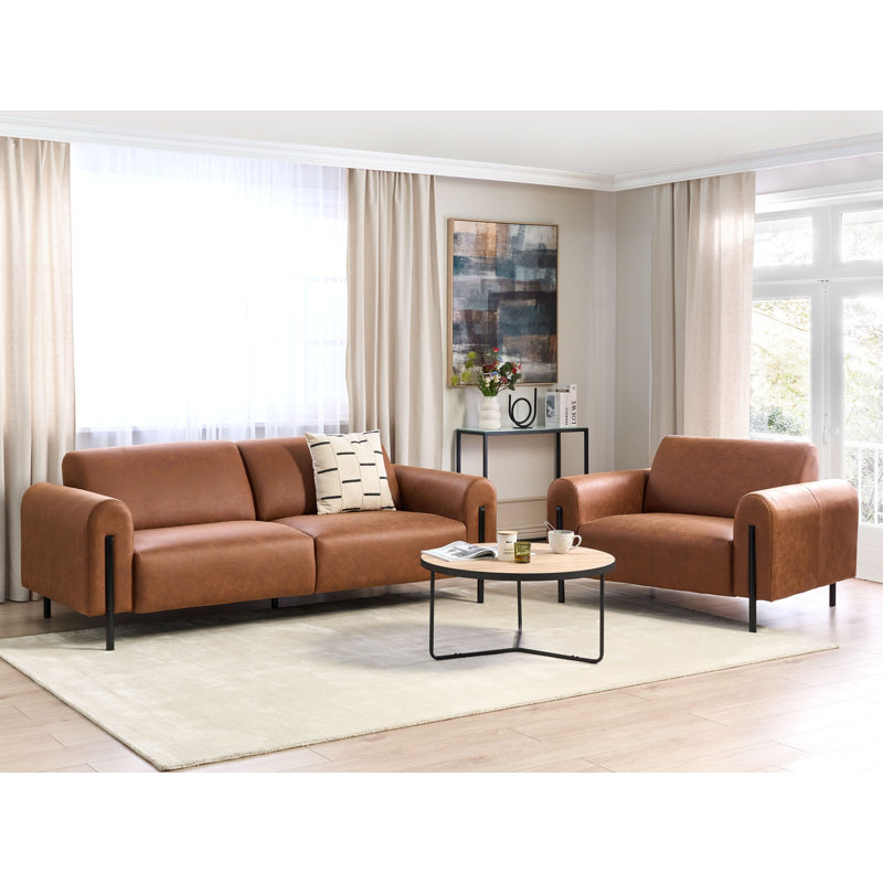 Saiyan 2 - Piece Living Room Set, Golden Brown